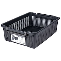 不動技研 バスケット LS 幅37.6×奥行54×高さ16cm スタッキング ダークグレー