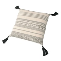 クッション TERRA テラ インド綿 背当てクッション 45×45cm レッド ブラック