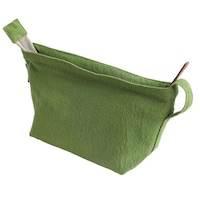 デュプリュス ポーチ ウォッシュドコットン Lサイズ 綿 100% 小物入れ 化粧ポーチ グリーン