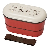 中野 弁当箱 2段ランチボックス 640ml ハッピーキャット レッド
