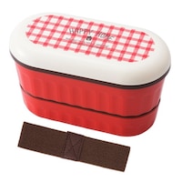 中野 弁当箱 2段ランチボックス 640ml ハッピーホーム レッド