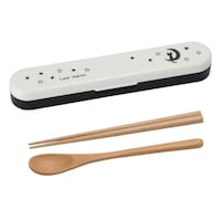 中野 コンビセット 18cm 箸 スプーン ルナシャトン ネコ 白