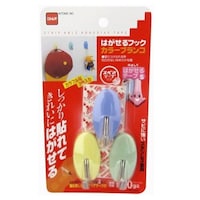 ニトムズ フック 3個入り はがせる ブランコ 3色カラー 粘着テープ