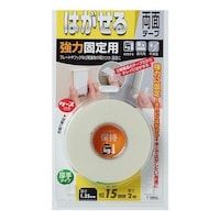 ニトムズ 両面テープ はがせるタイプ 強力固定用 厚手 1.35mm×15mm×2m