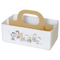 錦化成 収納ボックス ミニモッテケース スヌーピー 小物入れ 幅20.7×奥行12.5×高さ13.5cm ベージュ