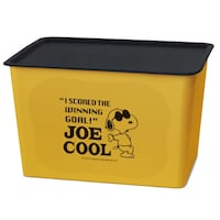 錦化成 収納ボックス L 幅38×奥行27×高さ24cm スヌーピー コレクトBOX フタ付き ダークイエロー