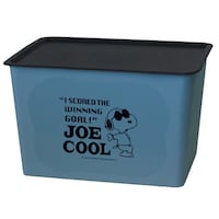 錦化成 収納ボックス L 幅38×奥行27×高さ24cm スヌーピー コレクトBOX フタ付き ダークブルー