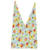 美研繊維 エコバッグ あずまトート 花柄 椿水色