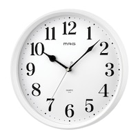 ノア精密 掛け時計 ミドル 直径 28cm 時計 おしゃれ 連続秒針 ホワイト