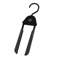 サワフジ 洗濯ハンガー ワンプッシュハンガー 2本組 ブラック ブラック