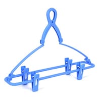 サワフジ 洗濯ハンガー ジーンズハンガー ブルー