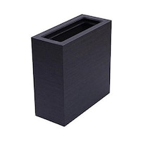 橋本達之助工芸 ゴミ箱 バスク 木製 スリム カバー付き 8.5L ブラック ブラック