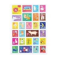 丸和貿易 ウォールステッカー アルファベット S スタンプ 動物 子供部屋 壁 シール