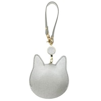 丸和貿易 ルーペ チャームルーペ ネコ 携帯用 リール付き シルバー