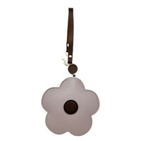 丸和貿易 ルーペ チャームルーペ フラワー 携帯用 リール付き グレー