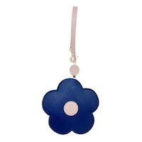 丸和貿易 ルーペ チャームルーペ フラワー 携帯用 リール付き ネイビー