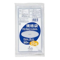 オルディ ゴミ袋 規格袋 8号 厚さ0.03mm 100枚入り ポリバッグ 透明