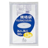 オルディ ゴミ袋 規格袋 13号 厚さ0.03mm 100枚入り ポリバッグ 透明