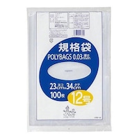 オルディ ゴミ袋 規格袋 12号 厚さ0.03mm 100枚入り ポリバッグ 透明