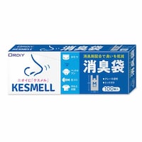 オルディ 消臭袋 取っ手付き 46×23cm 厚さ0.018mm 100枚入り 半透明グレー