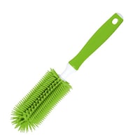 エジソン販売 哺乳瓶ブラシ シリコン ブラシ Sサイズ 長さ23cm グリーン