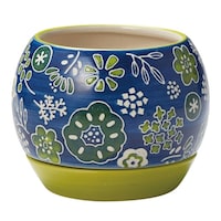 ケーイーアイ 植木鉢 チェリッシュポット 3号用 ブルー