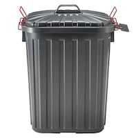 東谷 ゴミ箱 タフカン 60L 大容量 屋外 日本製 耐衝撃 フタ付き 軽い チャコールグレー