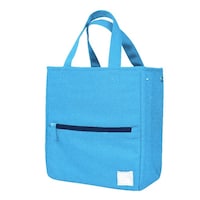 アットファースト ランチバッグ 保冷 保温 ランチトート マッシュ ブルー