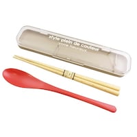 アットファースト コンビセット スプーン&箸セット 18.0cm ベージュ