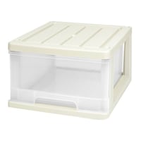 マックスジャパン 収納ケース 深型 1段 引き出し モノトーンカラー プラスチック製 ベージュ