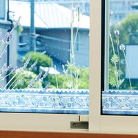 結露吸水テープ ブルーフラワー 幅8×長さ180cm