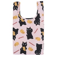 ノアファミリー エコバッグ めでたま コンビニバッグ マチ付き 折りたたみ ピンク