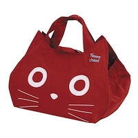 ノアファミリー エコバッグ たまちゃん フェイス コンビニバッグ マチあり ダイカット レッド