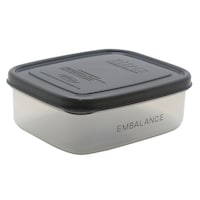 ウィルマックス EMBALANCE 保存容器 370ml レクタングルコンテナ 角型 グレー