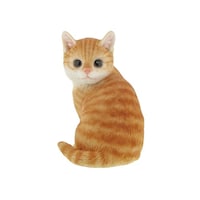 紅石 ガーデンオーナメント 犬 猫 呼んだ? ネコ