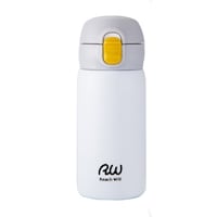 Reach Will魔法瓶 水筒 マグ 350ml ワンタッチ ステンレス パステルカラー ホワイト