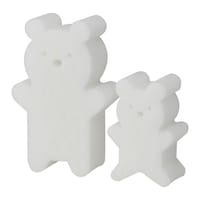 AOZORA おもちゃ くま スポンジ 安全 2歳 3歳 女の子 男の子 Clean Toy ホワイト