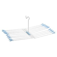 サワフジ タオルハンガー 折りたたみ式 物干し バネ付きクリップ 20枚掛け