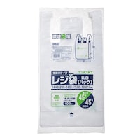 ジャパックス レジ袋 45号 100枚入り バイオマス 乳白