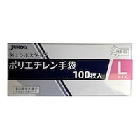 ジャパックス ビニール手袋 ポリエチレン手袋 Lサイズ 外エンボスタイプ 100枚入り