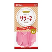 ダンロップホームプロダクツ ビニール手袋 M 厚手 サラーネ ピンク