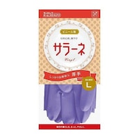 ダンロップホームプロダクツ ビニール手袋 L 厚手 サラーネ バイオレット