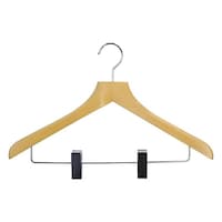 ニーズ 天然木製ハンガー クリップタイプ 43cm