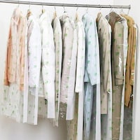 洋服カバー 50枚入 ティッシュ式 柄付 クローバー