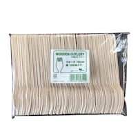 やなぎプロダクツ 使い捨て フォーク 木製 100本入 16cm デザート用