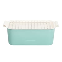 ユニカ 天ぷら鍋 角型 IH対応 鉄製 20x13cm グリーン