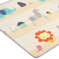 ユノックス プレイマット 折りたたみ式 リバーシブル エンボス加工 フチ付き 約150×200cm 厚さ約10mm