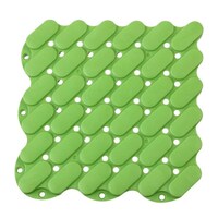 ワタナベ工業 スノコ ジョイント 15×15×1.3cm 水切りユニット 抗菌システムスノコ 素足用 1枚 グリーン