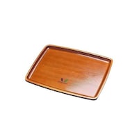 花光 長銘杢 リーフ トレー 36cm