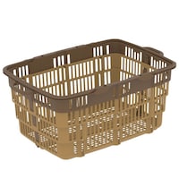 三甲 レジかご 折りたたみ ニューバスケット マイカゴ 幅57×奥行36.1×高さ23.7cm ブラウン×ブラウン
